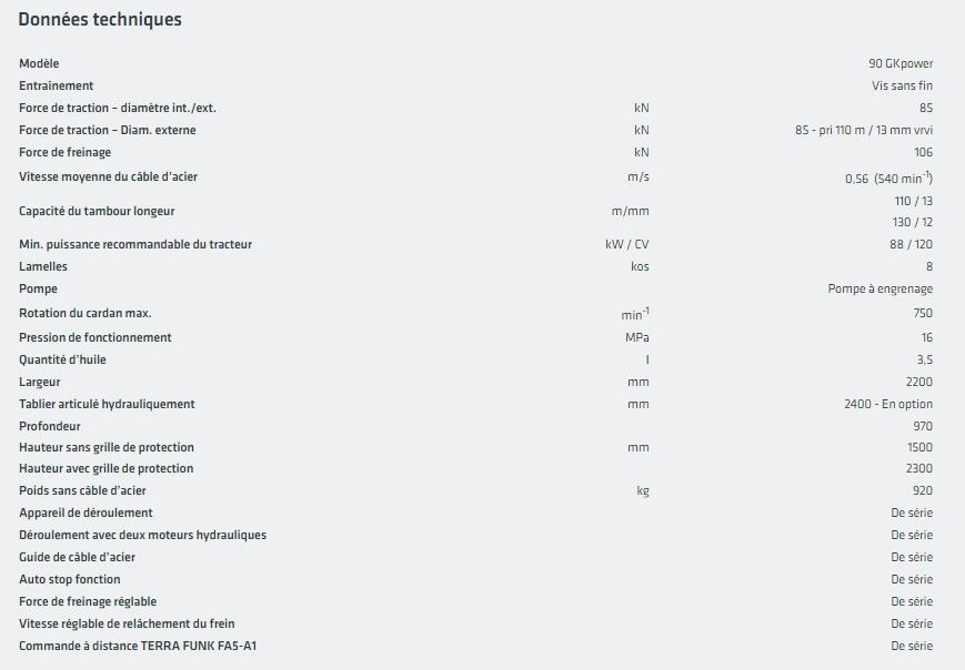 Treuil forestier professionnel 90 GK Power - Uniforest - force de traction 8,5 t_5