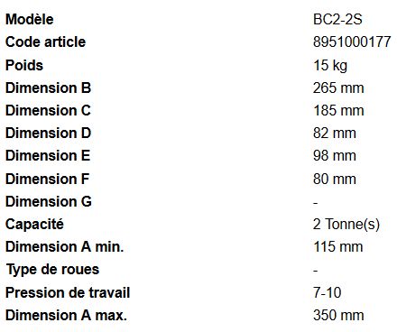 Cric bouteille BC2-2S Rodcraft - capacité 2T - levage rapide et compact_5