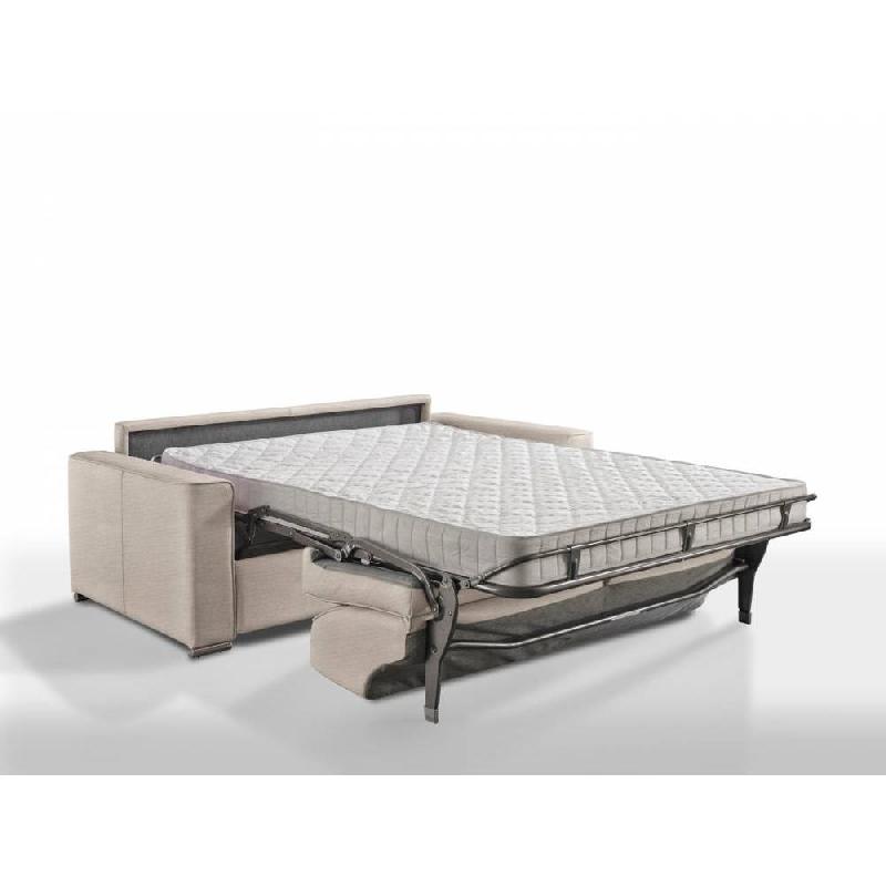 Canapé convertible 3 places EXCELLENCE - ouverture express 140x197 cm - sommier à lattes - matelas memory 18 cm - velours marron_5