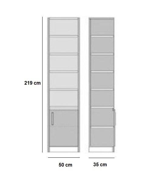 Composition lit escamotable Vertigo taupe mat - largeur 311 cm - couchage 90x200 cm avec rangements intégrés_5