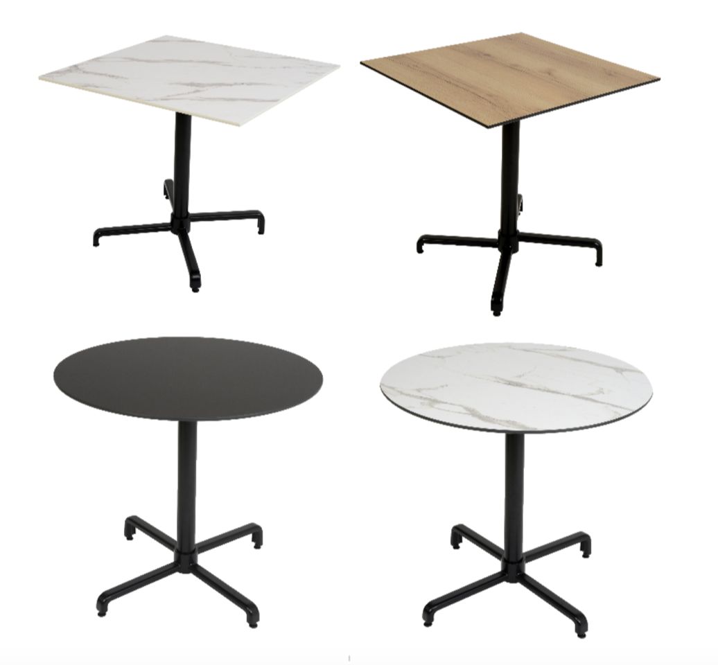 Piétement noir pour table de terrasse