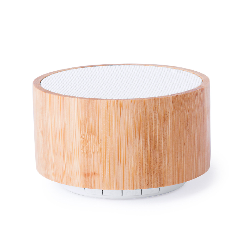 Enceinte Bluetooth - Boîtier en bambou - Fonction mains libres, radio FM et batterie rechargeable_5