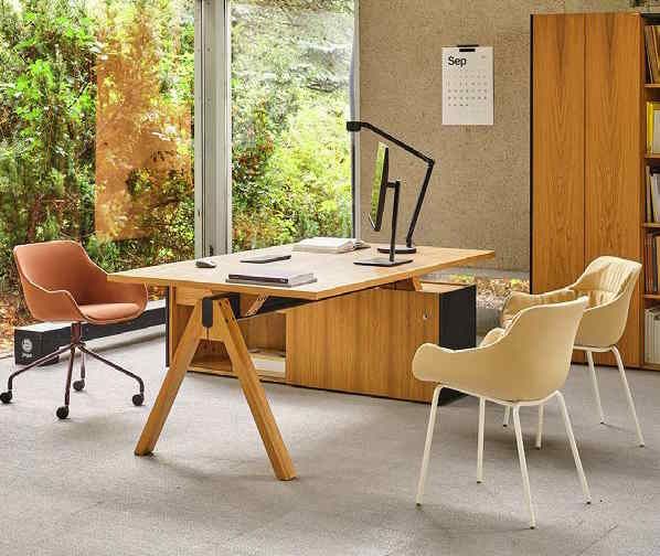 Bureau de direction moderne avec pieds en bois - Viga_5