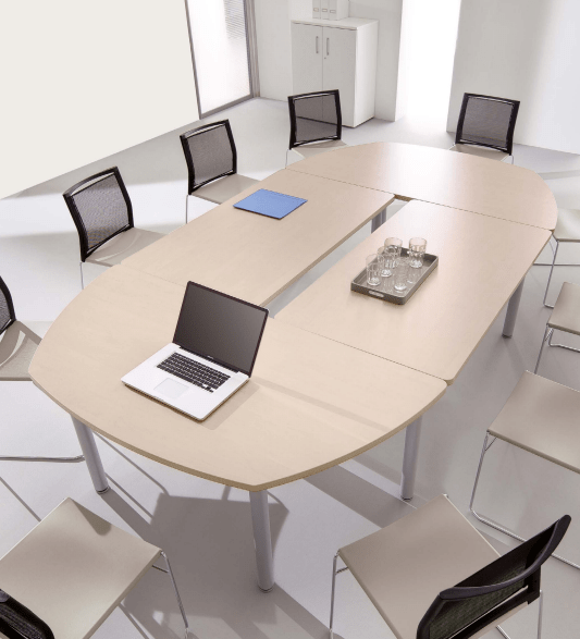 Mobilier de bureau open space résistant à l'abrasion et aux rayures - TIM+ Columbia - Piétements variés et plateau antibactérien_5