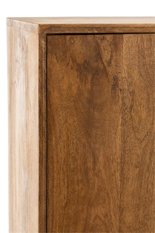 Buffet design TANY - 4 portes, 1 niche en bois de manguier - 104x158x40 cm_5