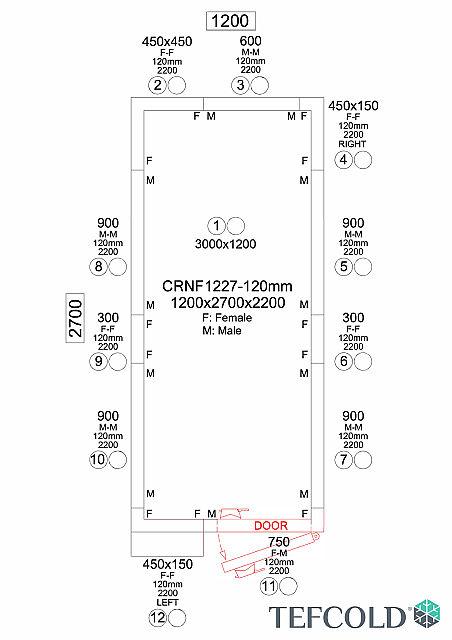 Chambre froide négative 4,63 m3 (1200 x 2700 x 2200 m) avec monobloc de paroi_5