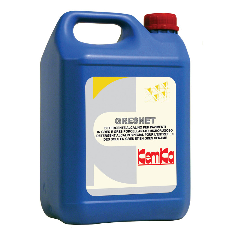 Kemika gresnet detergent alcalin special pour l'entretien des sols en gres ph: 12 ± 0.2 bidon de 5l_5