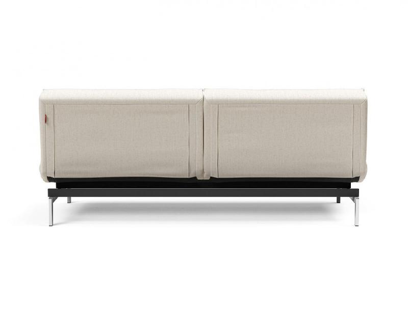 Innovation Living - Canapé-lit Splitback Chrome convertible 115x210 cm - Tissu bouclé Off White_5
