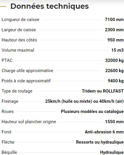Rollroc 7100 - bennes tp - rolland - charge utile approximative : 22600 kg_5