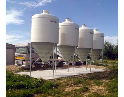 Silo d'aliment d'élevage à cône axial translucide - Ø2325 - Capacité entre 6 et 22m3 - Silo Star_6