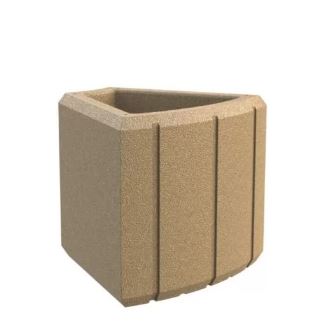 Jardinière Heba en polyéthylène moyenne densité (MDPE) 100 % recyclable - anti-U.V., anti-graffitis, sans entretien - 50 cm, 200 cm, courbe 45°_5