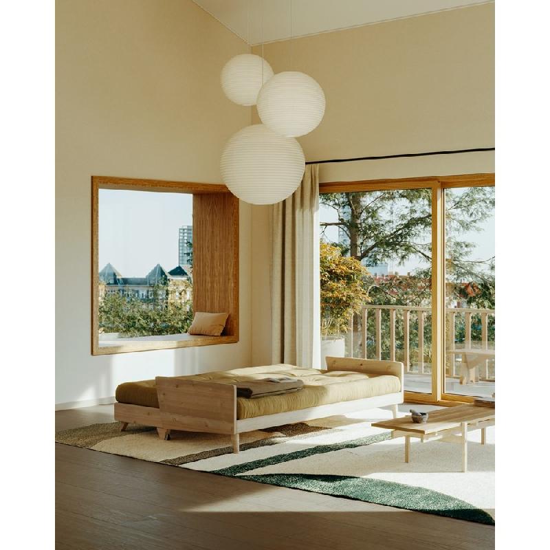 Canapé 3 places convertible Indie - Style scandinave - Futon taupe - Couchage 130x190 cm - Karup_5