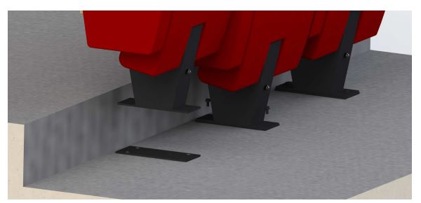 Fauteuil  de cinéma démontable à piétement métallique pour ERP - MANON_5