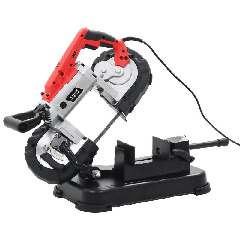 Vidaxl scie à ruban avec base et mallette portable acier 143387_5