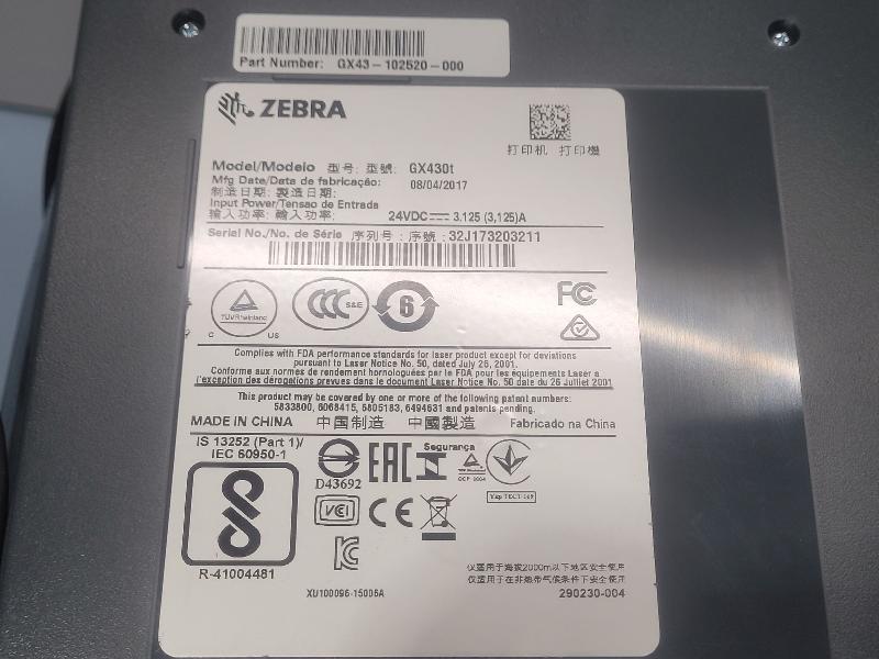 Imprimante d'étiquette thermique ZEBRA GK430T_5