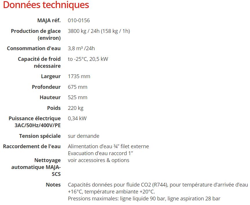 Machine à glace écailles RVH 3000 CO2 - MAJA - 3800 kg/24h - écologique et hygiénique_5