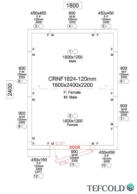 Chambre froide négative 6,6 m3 (1800 x 2400 x 2200 mm) avec monobloc de paroi_5