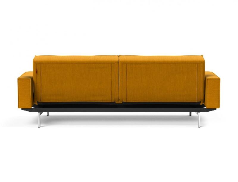 Canapé convertible Innovation Living Splitback Chrome avec accoudoirs - Lit 115x210 cm - Tissu Elegance Burned Curry_5