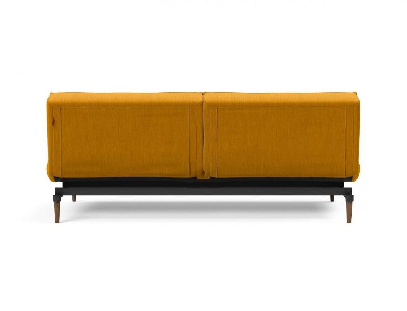 Canapé-lit convertible Innovation Living Splitback Styletto - 115x210 cm - Pieds noyer - Tissu Elegance Burned Curry_5