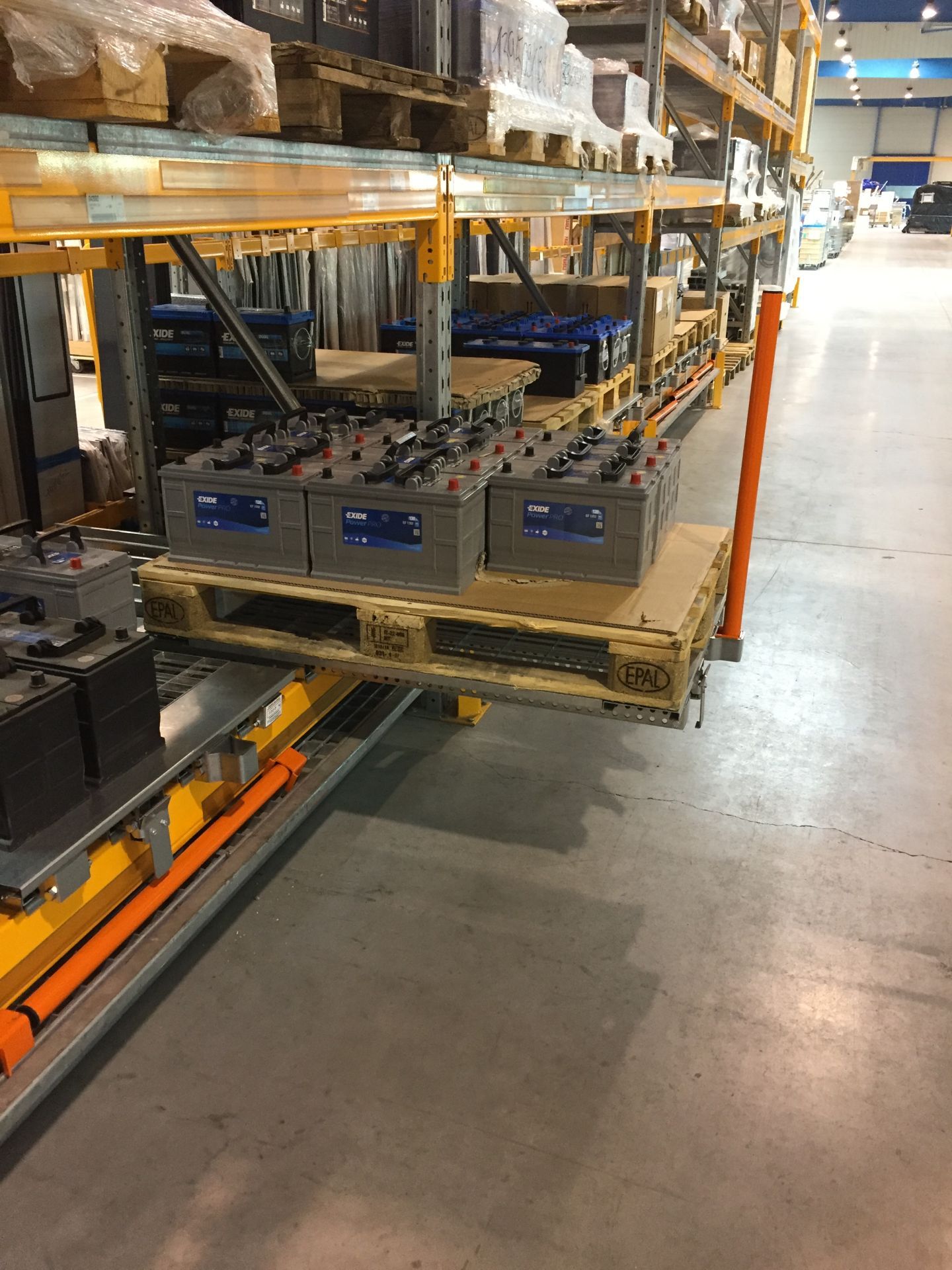 Tiroir à palette sur lisses basses de rayonnage - ouverture télescopique - STOCK3P - charge jusqu'à 900 kg_6