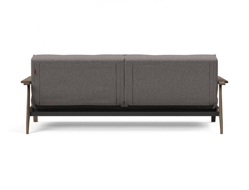 Innovation Living - Canapé lit design Splitback Frej convertible 115x210 cm - Chêne fumé et tissu Mixed Dance Grey_5