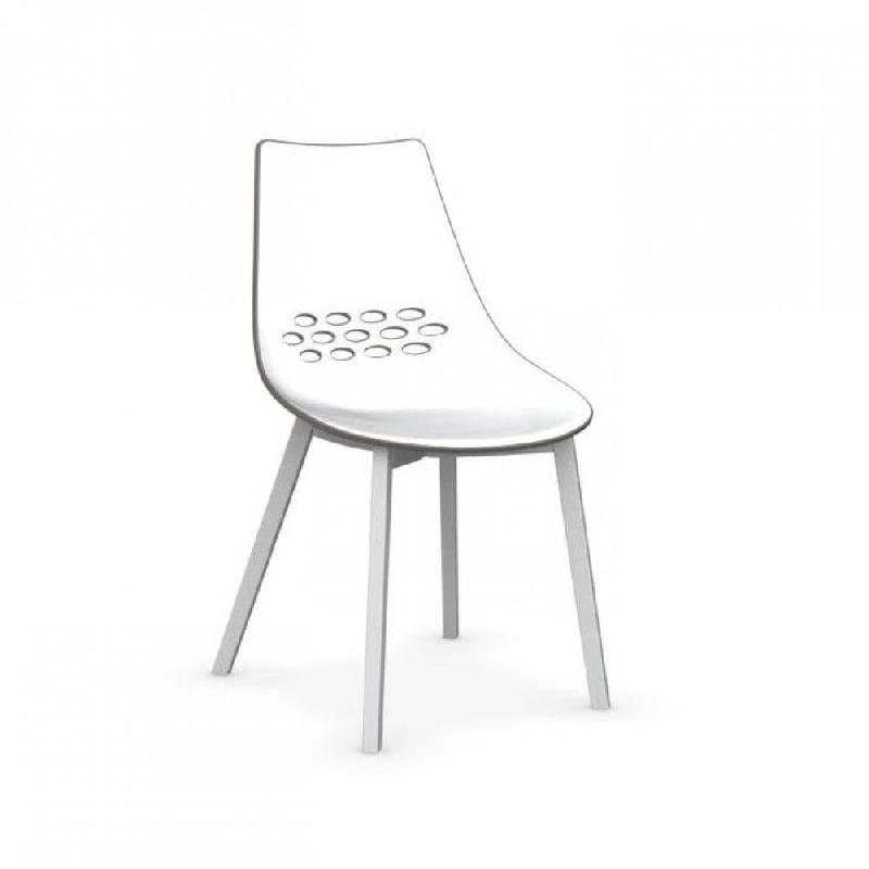 Lot de 2 chaises design JAM W - grège brillant et blanc optique opaque - fabrication italienne_5