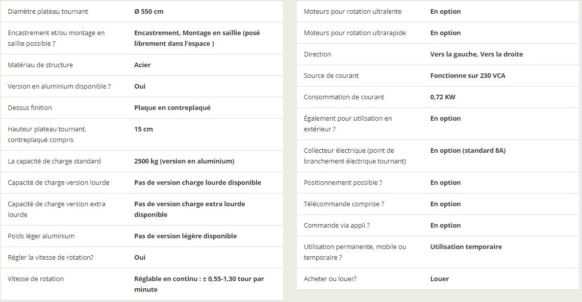 Plateau tournant amovible ø 5,5 m - Pre-Motion - pour musées, théâtres, salons professionnels_5