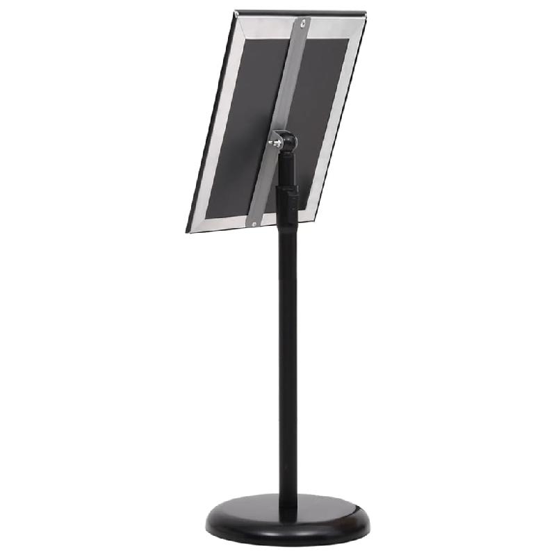 Vidaxl support d'affiche a3 sur pied noir alliage d'aluminium 51206_5