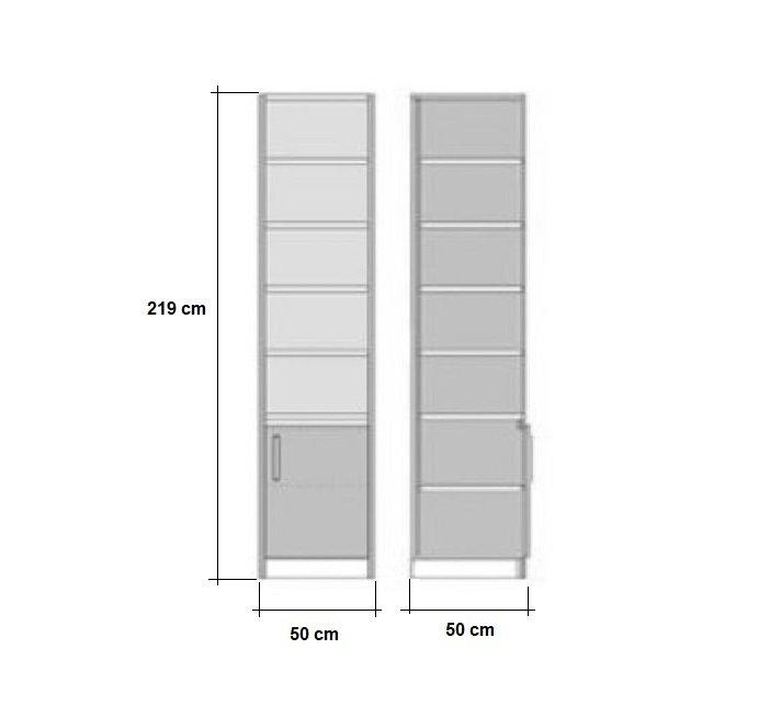 Composition armoire lit escamotable LUTECIA - Chêne naturel - Couchage 140x190 cm avec rangements intégrés_5