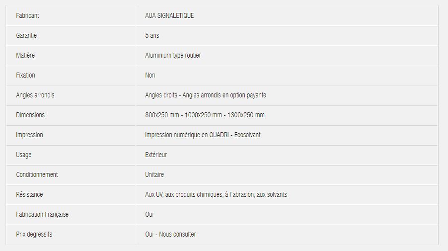 10004dr_1 - Panneau directionnel rectangulaire en aluminium type routier - AUA Signalétique_5