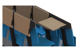 Fauteuil  d'amphithéâtre à piétement central en acier avec assise rabattable - REEVES._5