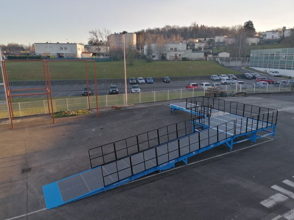 Rampe fixe avec hauteur de quai ajustable - Capacité 6 à 30T - Plateforme AZ Ramp sur-mesure et conforme aux normes CE_5
