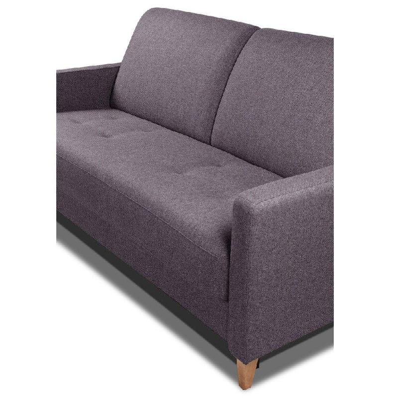 Canapé convertible OGGETTO - Matelas 16 cm - Système express - Sommier à lattes 120 cm - Renatonisi Tweed violet_5