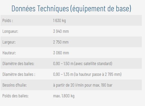 G5010 - Enrubanneuse agricole tractée Goewell Maschinenbau GmbH - Hauteur 3060 mm - Compacte et maniable_5
