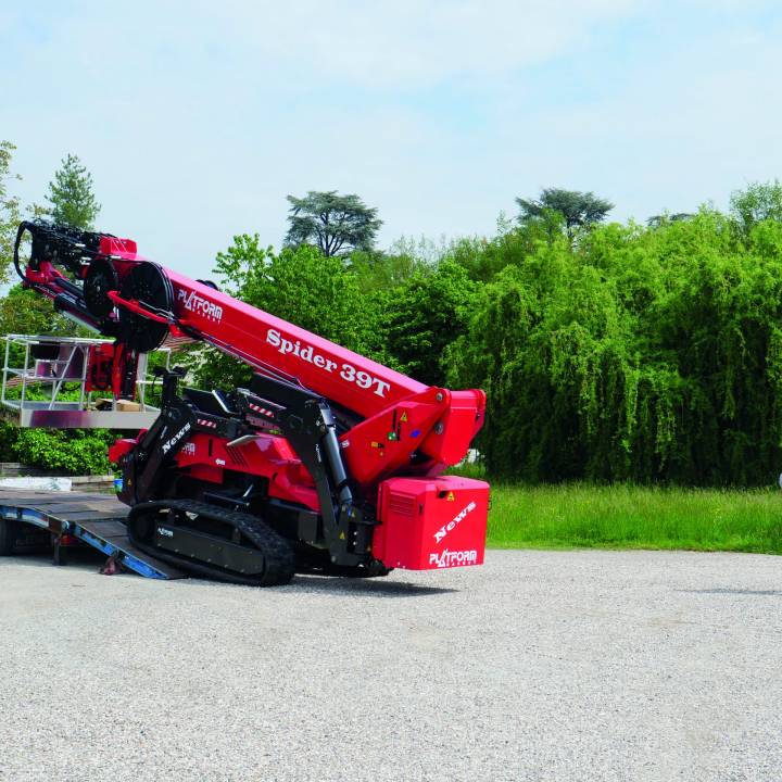 Nacelle araignée sur chenille sécuritaire et stable en hauteur avec une hauteur de travail de 38.64m - spider 39 t_5