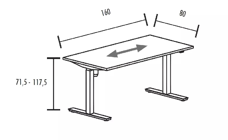 Bureau individuel réglable en hauteur So Alcolea_5