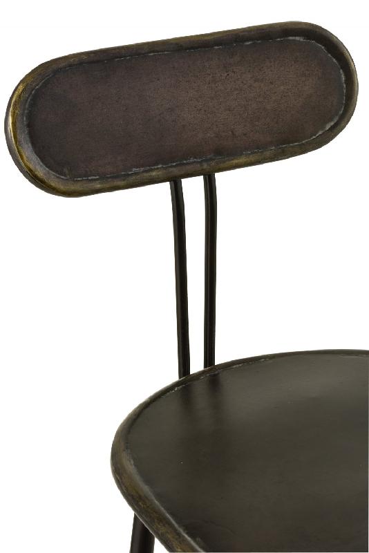Tabouret de bar industriel INTU - métal noir avec dossier - dimensions H104 x L45.3 x P46.5 cm_5