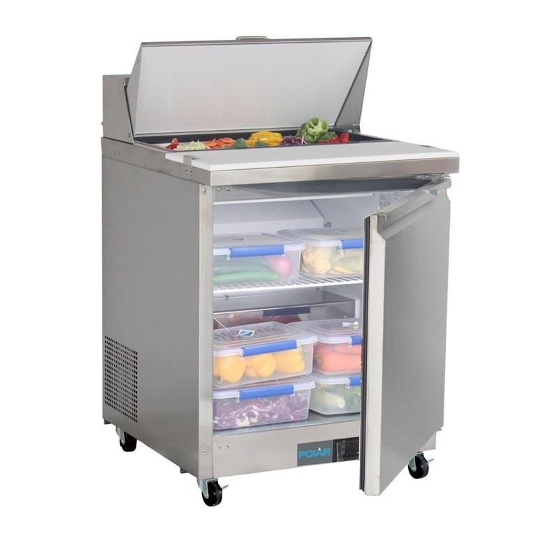 Comptoir de préparation réfrigéré positif 1 porte Série U 154L UA009 Polar_5