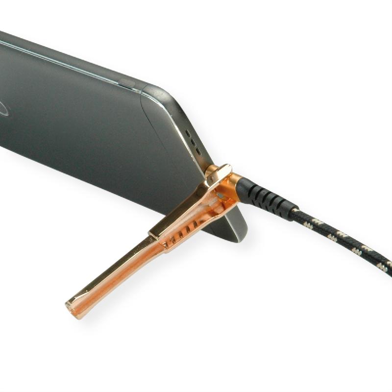 ROLINE GOLD Câble de charge et synchronisation pour appareils à connecteur 8pin, avec fonction d'appui, 1 m_5