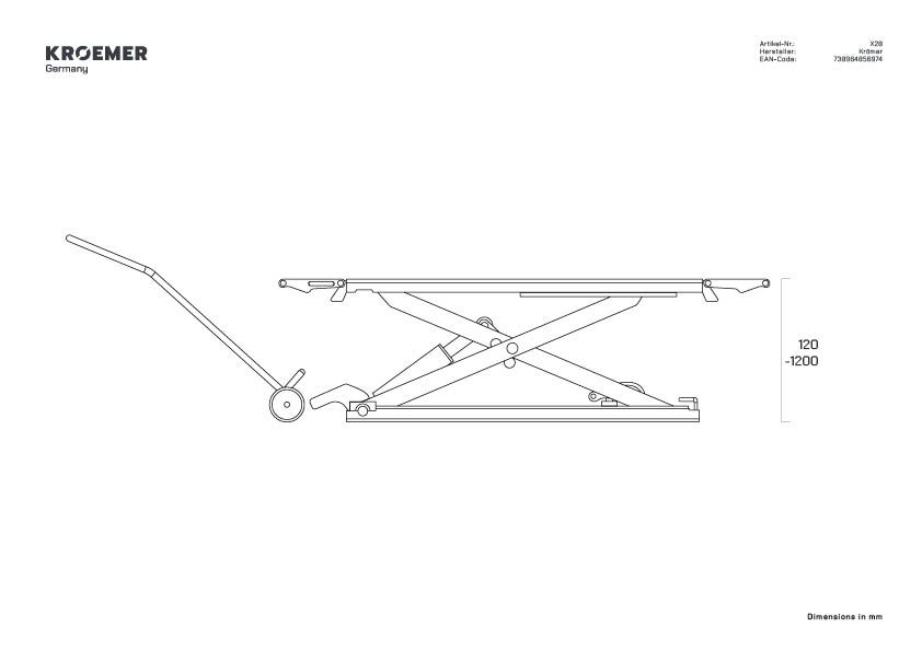 Pont élévateur à ciseaux mobile 4 tonnes 