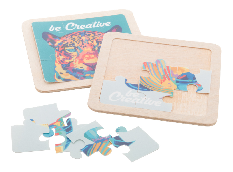 Puzzle en bois et plastique - 9 pièces - Marquage possible - Impression UV Led incluse_5