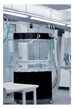 Sorbonne pédagogique  mobile en verre et hauteur de travail 900mm - AEROEM_5