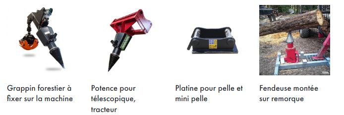 Fendeuse à vis M3 6.2S LASCO - 3 moteurs Parker, pelle 7T, cône 40 cm_5