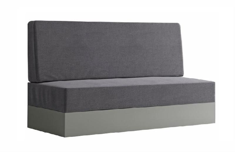 Armoire lit escamotable Genius Sofa - Canapé gris mat avec couchage 140x200 cm_5