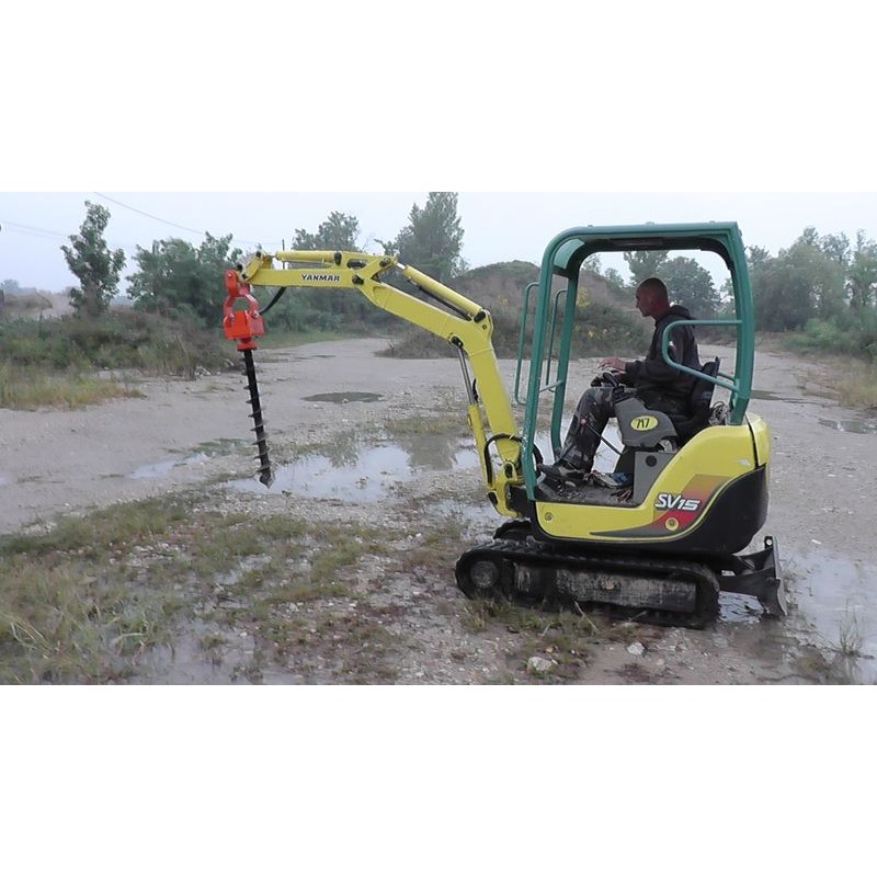 Accessoire de forage pour mini-pelle jusqu'à 2 tonnes