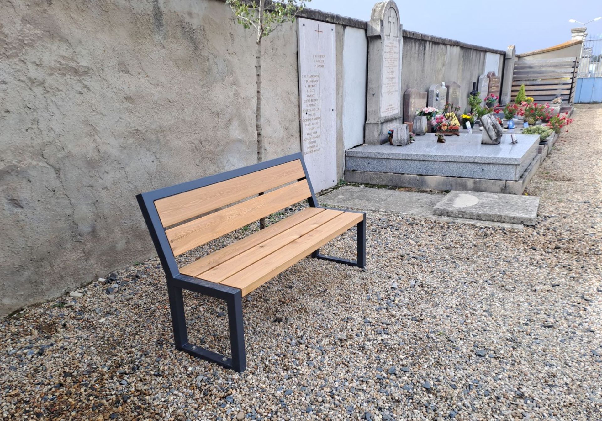 Banc public en bois classique - Urbaneco 42 - Banc et méridienne Miami au style Art Déco 1910_5