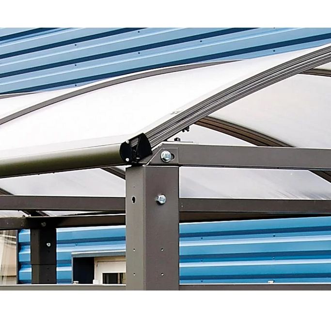 Abri vélos et motos voûte XXL - Structure acier galvanisé - Toiture polycarbonate anti-UV - 5000x3010x4160 mm_5