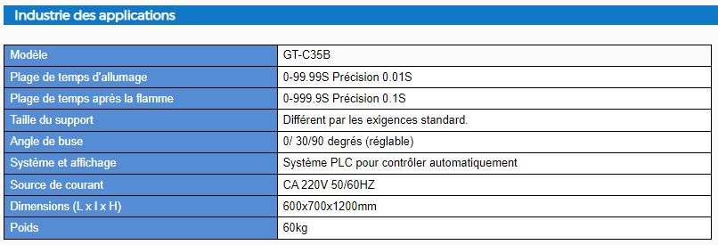 Testeur de combustibilité verticale - Gester GT-C35B - 60 kg - normes BS EN ISO 6940/6941/15025_5