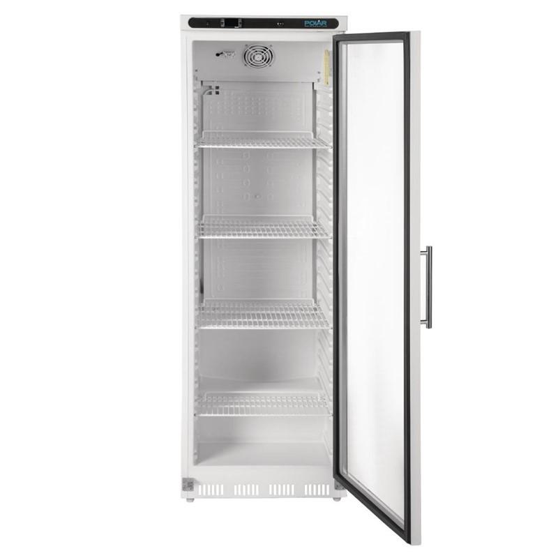 Vitrine réfrigérée positive blanche - Polar Série C 400L - Verrouillable, porte réversible, éclairage LED_5