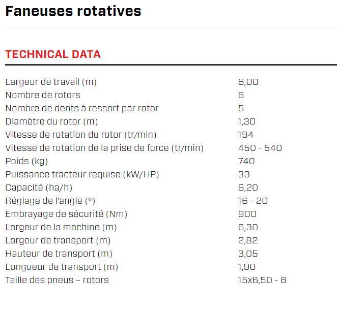 Spider 615/6 faneuse rotative - SIP - largeur de travail 6 m - 6 rotors avec attelage mobile et stabilisateurs_5